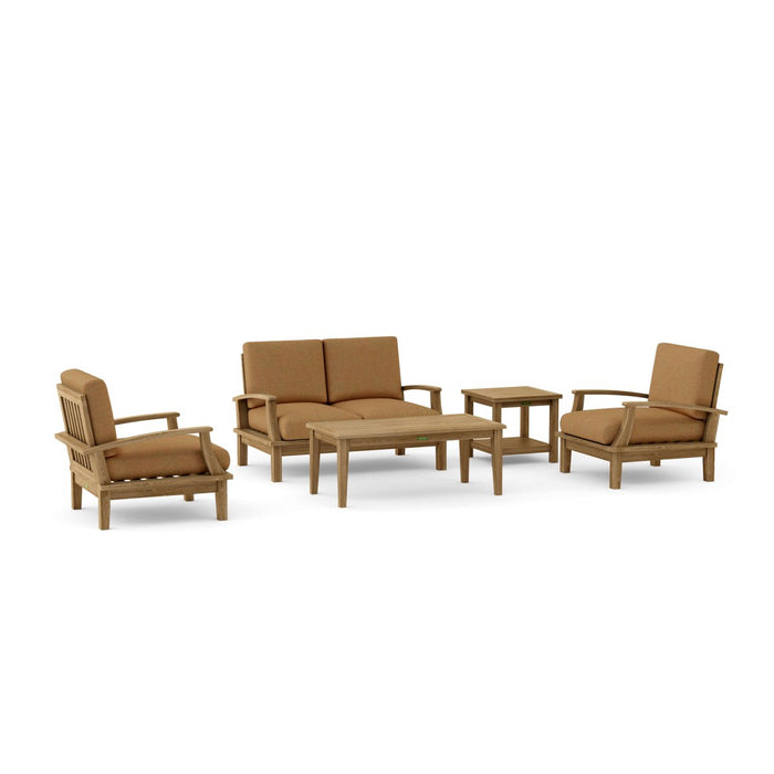 Outdoor Teak Furniture Set - Brianna 5 - Piece Set - Teak HQ™
