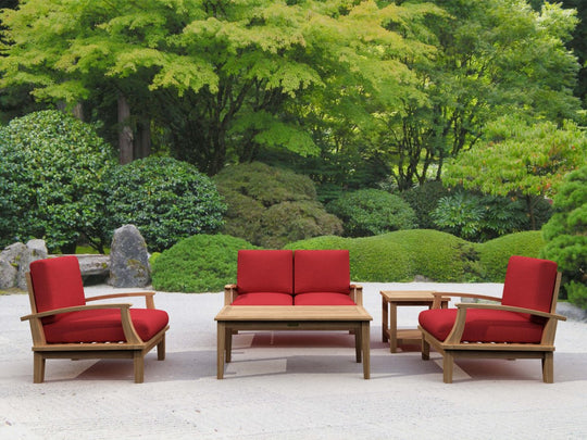 Outdoor Teak Furniture Set - Brianna 5 - Piece Set - Teak HQ™