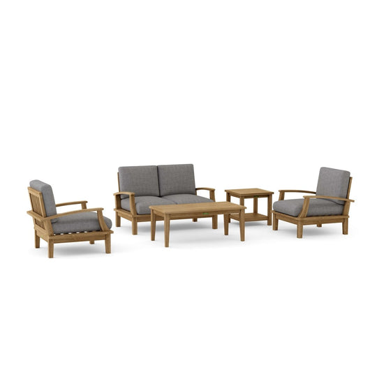 Outdoor Teak Furniture Set - Brianna 5 - Piece Set - Teak HQ™