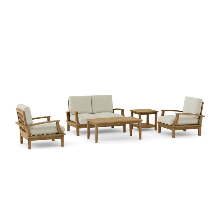 Outdoor Teak Furniture Set - Brianna 5 - Piece Set - Teak HQ™