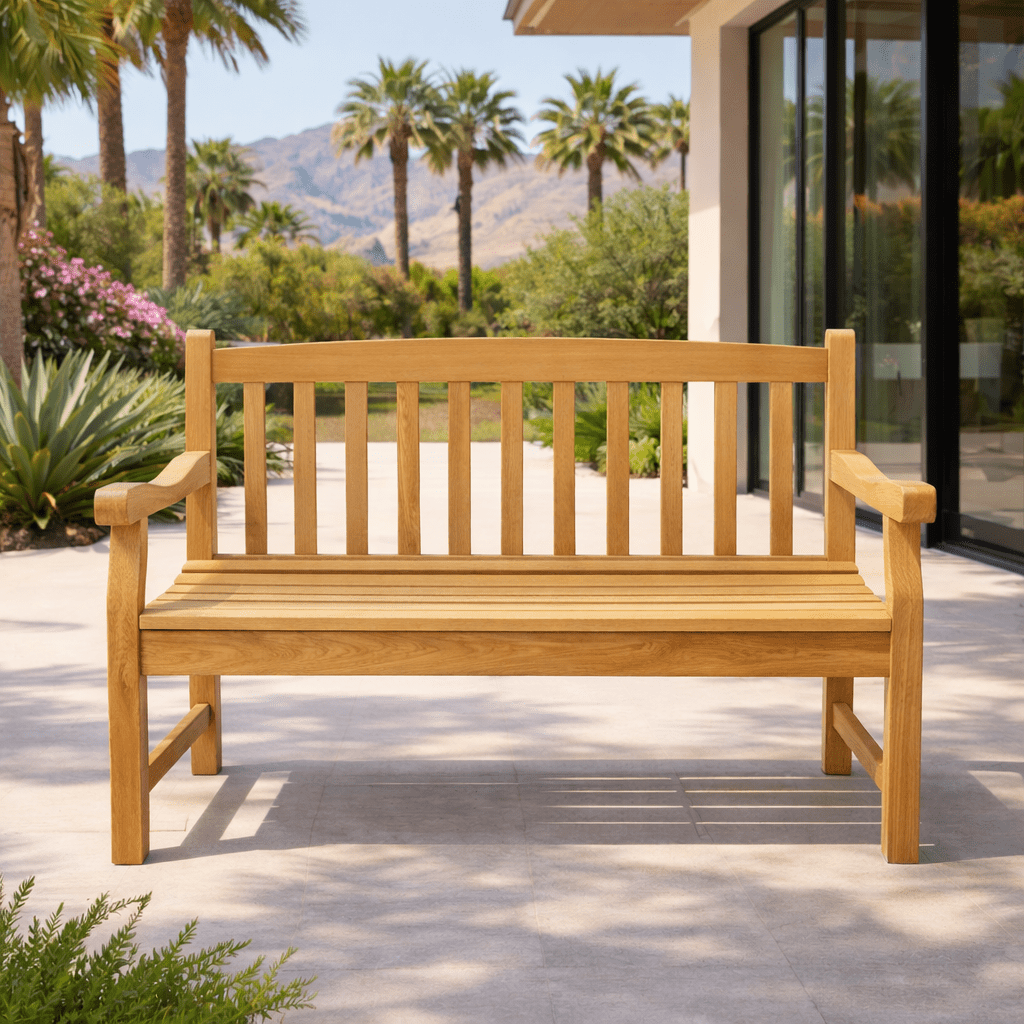 Outdoor Teak Garden Bench (2 - Seater) - Classic - Teak HQ™