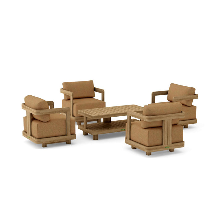 Outdoor Teak Garden Furniture - Granada 5 - Piece Set - Teak HQ™