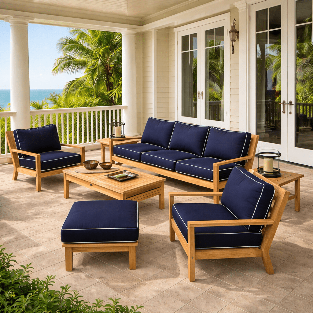 Outdoor Teak Patio Furniture - Coastal 7 - Piece Set - Teak HQ™