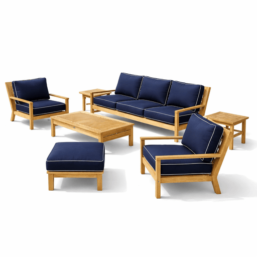 Outdoor Teak Patio Furniture - Coastal 7 - Piece Set - Teak HQ™