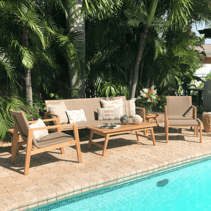 Outdoor Teak Patio Set - Admiral (6 Pieces) - Teak HQ™