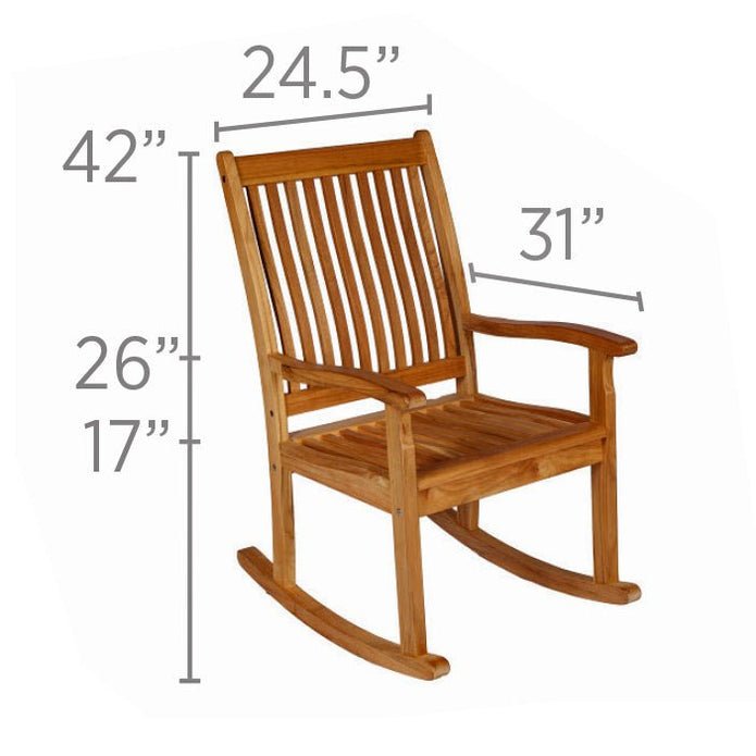 Outdoor Teak Rockers and Cart - Comfort - Teak HQ™
