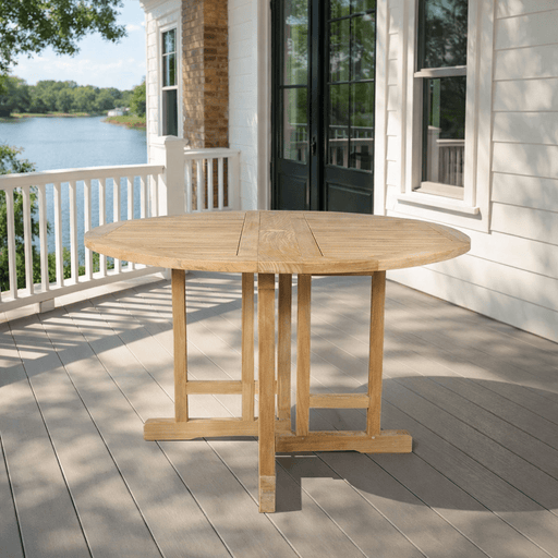 Outdoor Teak Round Dining Table (47" Diameter) - Bahama - Teak HQ™