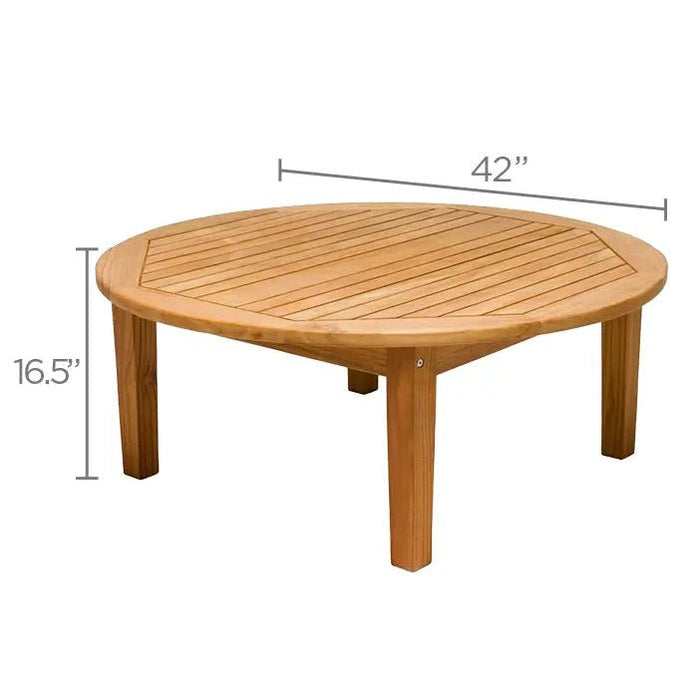 Outdoor Teak Round Table (42" Round) - Miami - Teak HQ™
