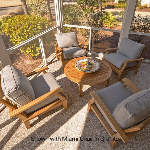 Outdoor Teak Round Table (42" Round) - Miami - Teak HQ™