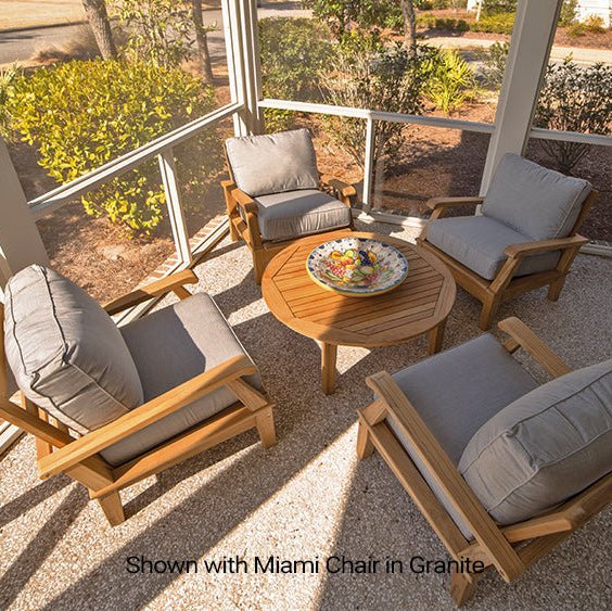 Outdoor Teak Round Table (42" Round) - Miami - Teak HQ™