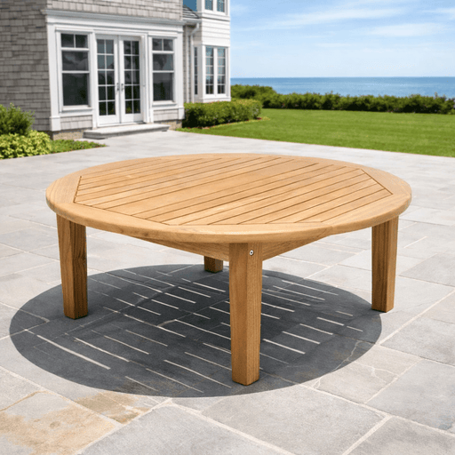 Outdoor Teak Round Table (42" Round) - Miami - Teak HQ™