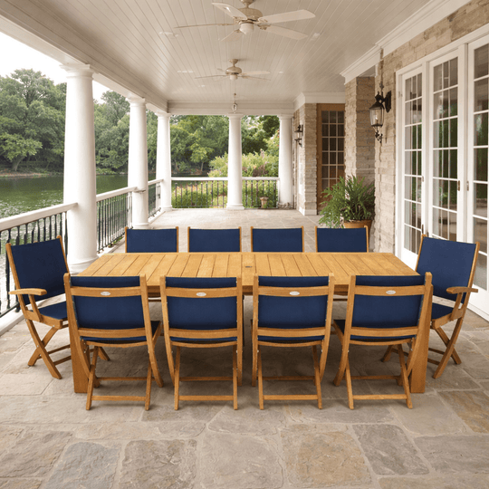 Outdoor Teak Set - Comfort (Table) & Sailmate (10 Chairs) - Teak HQ™