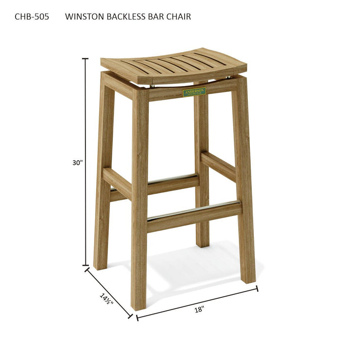 Outdoor Teak Stool - Winston - Teak HQ™