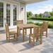 Outdoor Teak Wood Dining Table and Chairs - Bahama (Table) & Classic (4 Chairs) - Teak HQ™