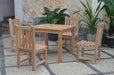 Outdoor Teak Wood Dining Table and Chairs - Bahama (Table) & Classic (4 Chairs) - Teak HQ™
