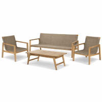 Outdoor Teak Wood Patio Furniture - Admiral 4-Piece Set