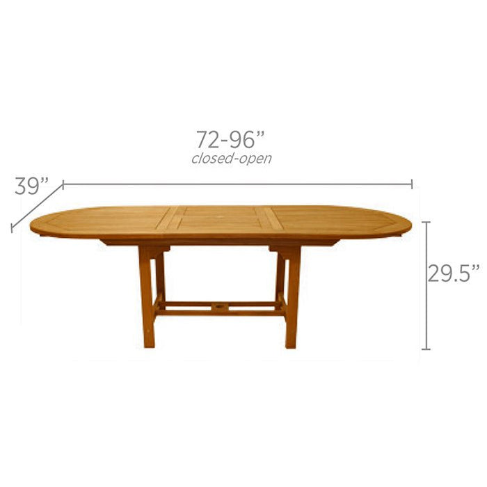Oval Teak Dining Table (96" Long) - Family - Teak HQ™