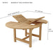 Oval Teak Outdoor Dining Table (67" Long) - Bahama - Teak HQ™