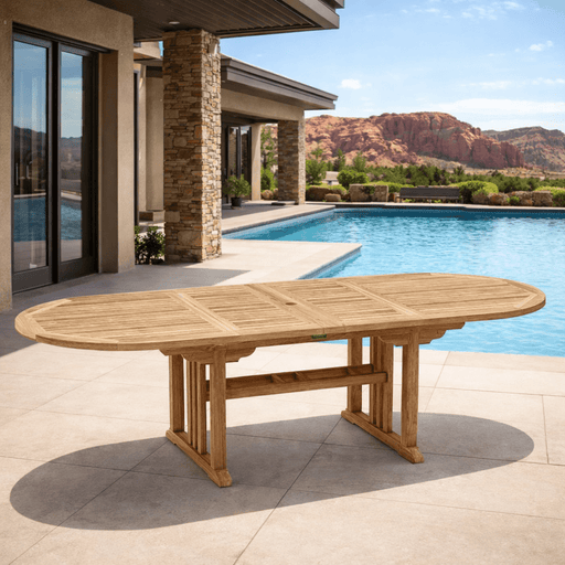 Oval Teak Table (106" Long) - Sahara - Teak HQ™