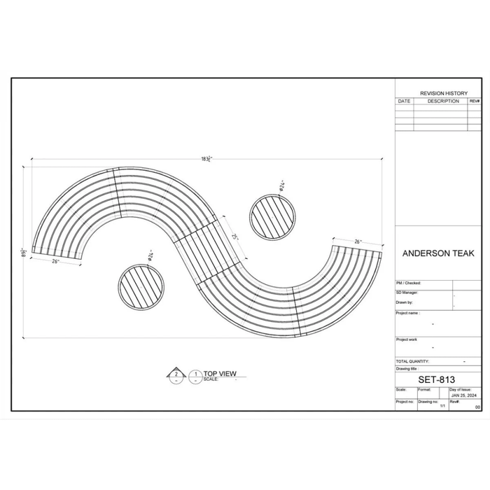 Premium Teak Furniture - Arena 7 - Piece Sectional Set - Teak HQ™