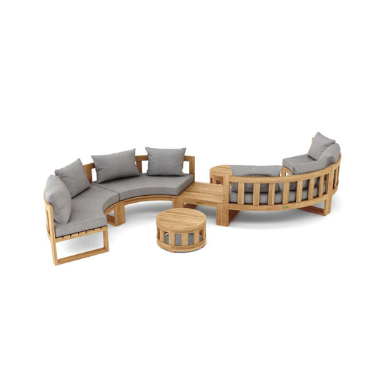 Premium Teak Furniture - Arena 7 - Piece Sectional Set - Teak HQ™