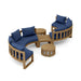 Premium Teak Furniture - Arena 7 - Piece Sectional Set - Teak HQ™