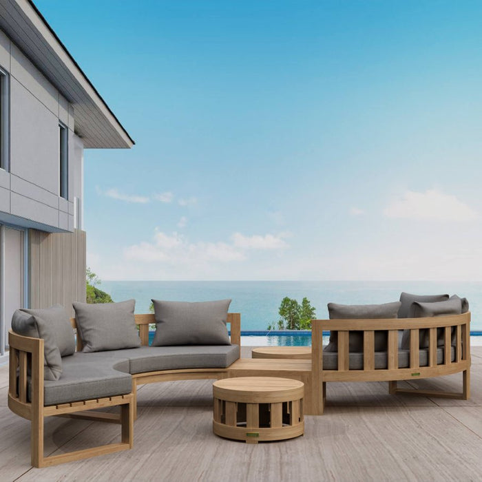 Premium Teak Furniture - Arena 7 - Piece Sectional Set - Teak HQ™