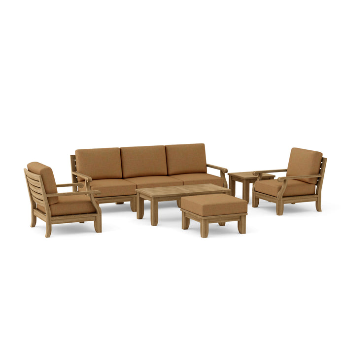 Luxury Teak Outdoor Furniture - Riviera 8-Piece Sectional Set