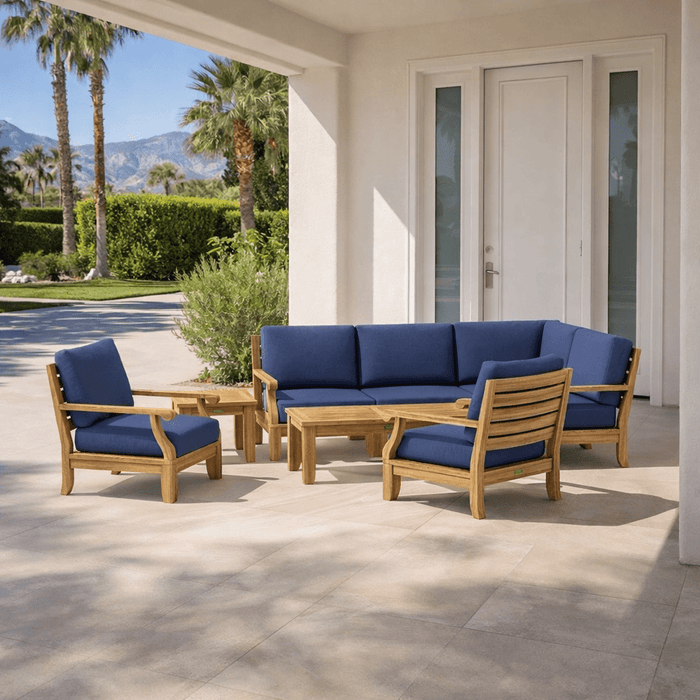 Quality Outdoor Teak Furniture - Riviera 7 - Piece Modular Set - Teak HQ™
