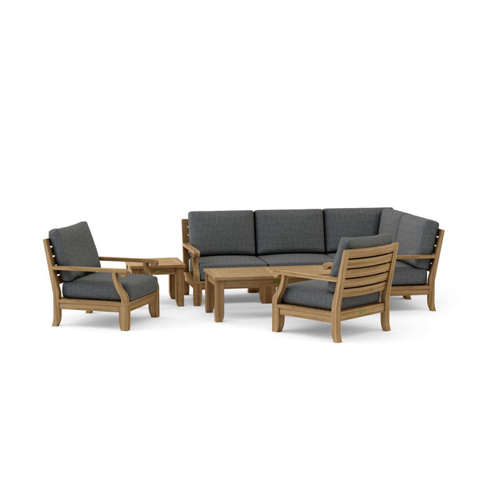 Quality Outdoor Teak Furniture - Riviera 7 - Piece Modular Set - Teak HQ™