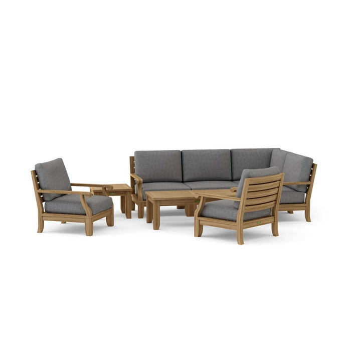 Quality Outdoor Teak Furniture - Riviera 7 - Piece Modular Set - Teak HQ™