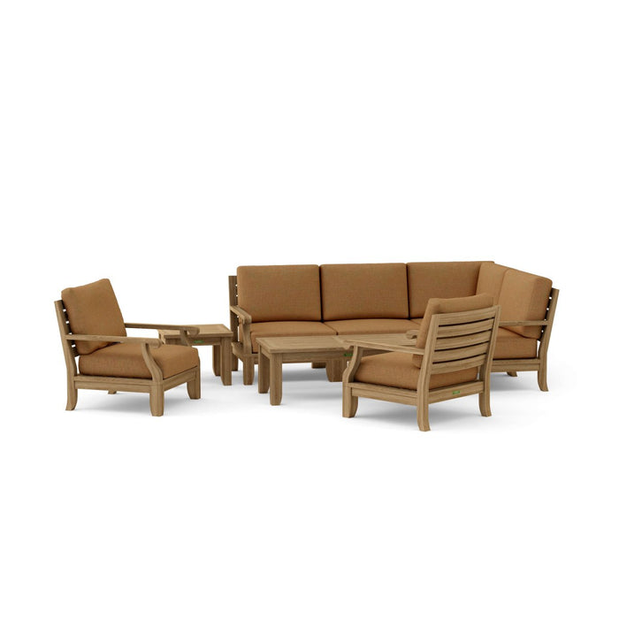 Quality Outdoor Teak Furniture - Riviera 7 - Piece Modular Set - Teak HQ™