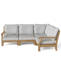 Quality Teak Outdoor Furniture - Riviera 4-Piece Sectional Set