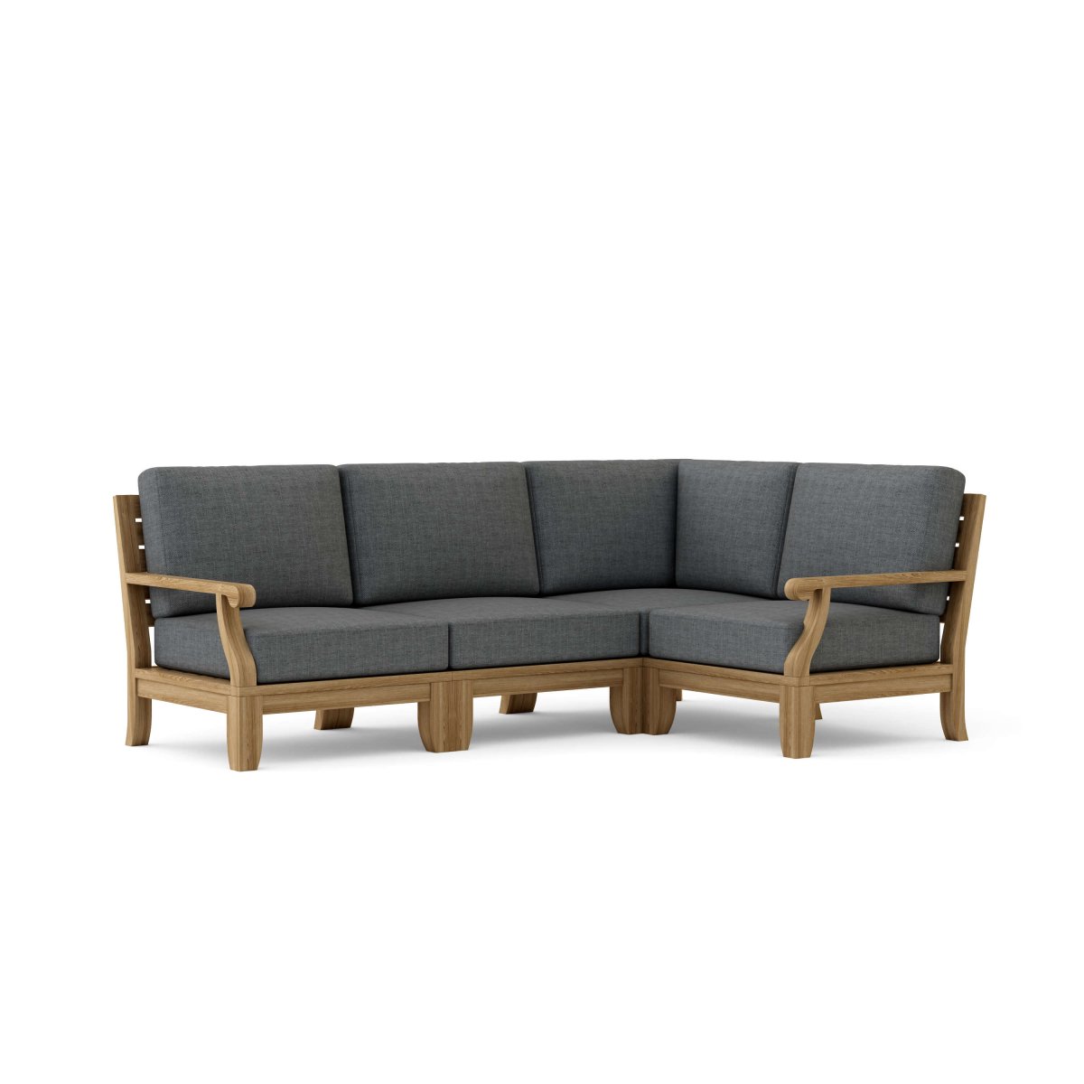 Quality Teak Outdoor Furniture - Riviera 4 - Piece Sectional Set - Teak HQ™