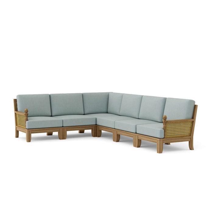 Quality Teak Patio Furniture - Luxe 6 - Piece Sectional Set - Teak HQ™