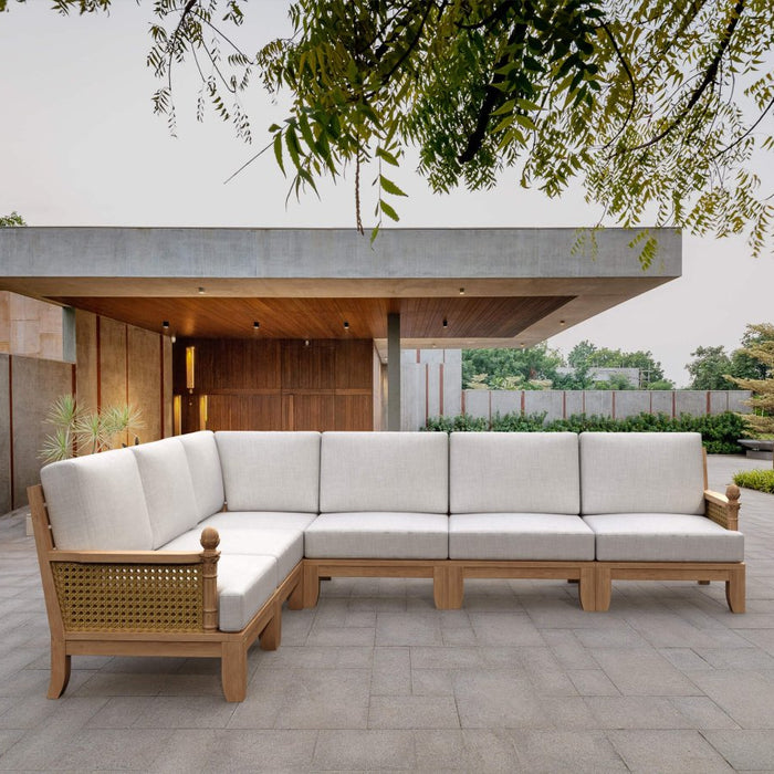 Quality Teak Patio Furniture - Luxe 6 - Piece Sectional Set - Teak HQ™