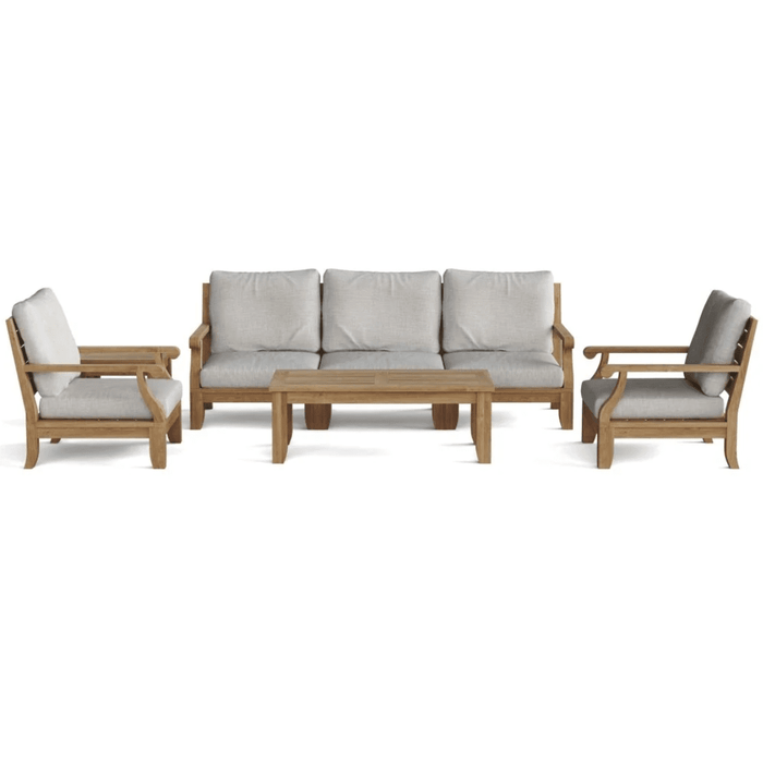 Real Teak Outdoor Furniture - Riviera 7 - Piece Sectional Set - Teak HQ™