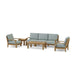 Real Teak Outdoor Furniture - Riviera 7 - Piece Sectional Set - Teak HQ™