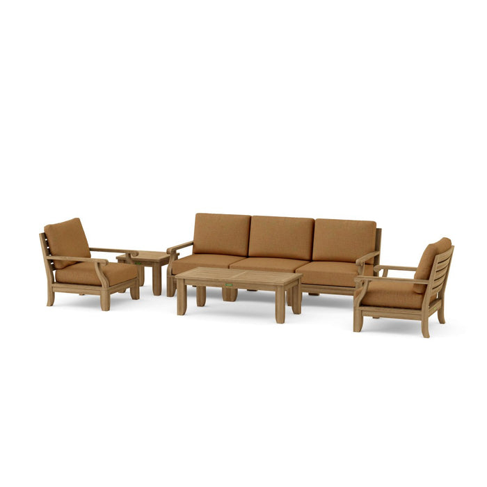 Real Teak Outdoor Furniture - Riviera 7 - Piece Sectional Set - Teak HQ™