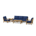 Real Teak Outdoor Furniture - Riviera 7 - Piece Sectional Set - Teak HQ™