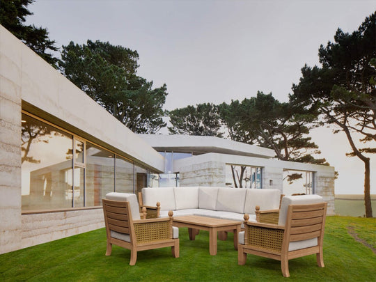 Real Teak Wood Furniture - Luxe 7 - Piece Modular Set - Teak HQ™