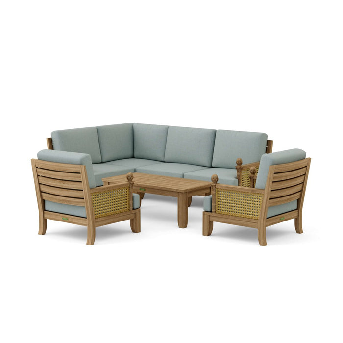 Real Teak Wood Furniture - Luxe 7 - Piece Modular Set - Teak HQ™