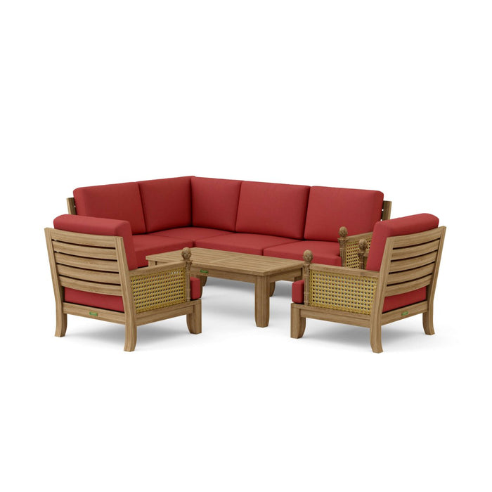 Real Teak Wood Furniture - Luxe 7 - Piece Modular Set - Teak HQ™