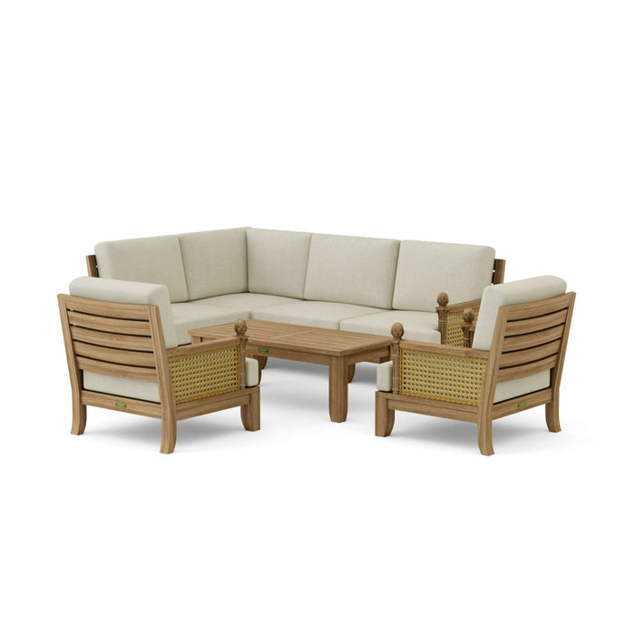Real Teak Wood Furniture - Luxe 7 - Piece Modular Set - Teak HQ™