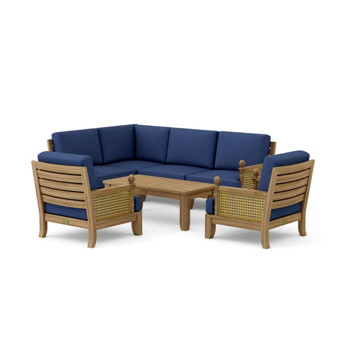 Real Teak Wood Furniture - Luxe 7 - Piece Modular Set - Teak HQ™