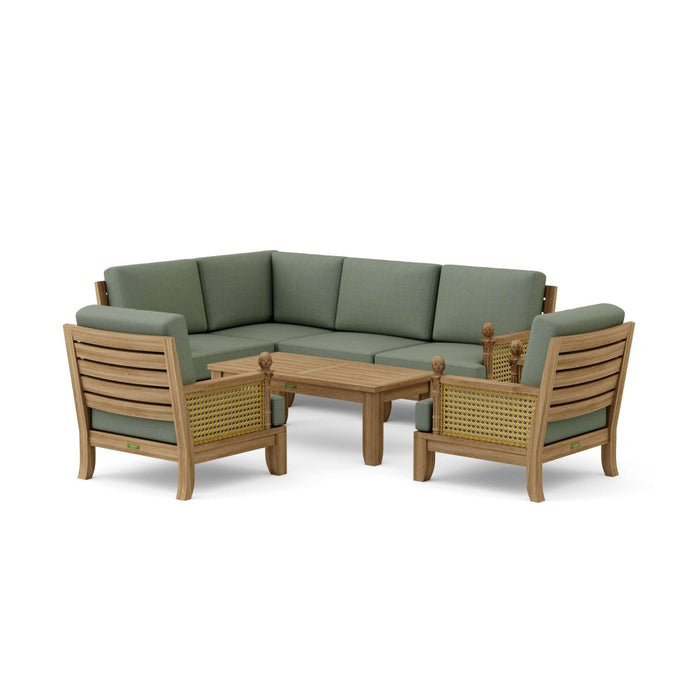 Real Teak Wood Furniture - Luxe 7 - Piece Modular Set - Teak HQ™