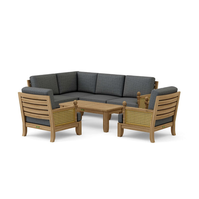 Real Teak Wood Furniture - Luxe 7 - Piece Modular Set - Teak HQ™