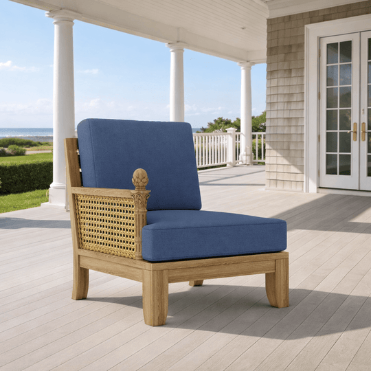 Right End Luxe Teak Sectional Piece - Teak HQ™