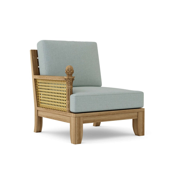 Right End Luxe Teak Sectional Piece - Teak HQ™