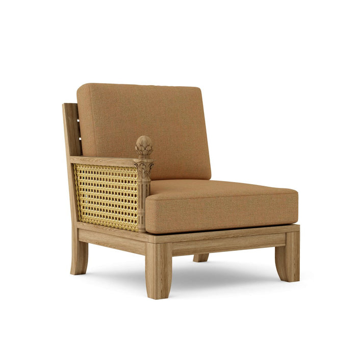 Right End Luxe Teak Sectional Piece - Teak HQ™